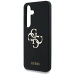 Case Guess Silicone Big 4G Logo Bottom Script Samsung Galaxy S25 black - imagine 6