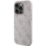 Guess GUHMP13LG4GFRP iPhone 13 Pro / 13 6.1" pink hardcase 4G Collection Leather Metal Logo Ma - imagine 2