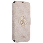 Guess GUBKP15S4GMGPI iPhone 15 / 14 / 13 6.1" pink book 4G Metal Logo - imagine 4