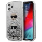 Karl Lagerfeld KLHCP12MKCGLSL iPhone 12/12 Pro 6,1" silver hardcase Liquid Glitter Karl&Choup