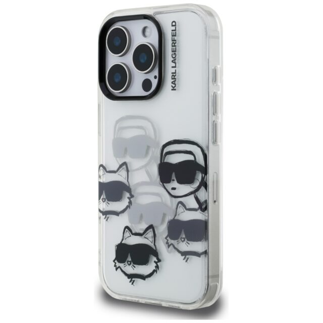 Case Karl Lagerfeld IML Multi K&C Head Pattern for iPhone 16 Pro trans[arent - imagine 2