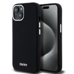 DKNY DKHMP15MSMCHLK iPhone 15 Plus / 14 Plus 6.7" black hardcase Liquid Silicone Small Metal Logo Ma