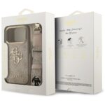 Guess 4G Big 4G Classic Logo Big Strap Metal Buttons Case for iPhone 17 Pro Pink - imagine 9