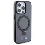 Case BMW BMHMP15XURSK iPhone 15 Pro Max 6.7" black hardcase Ring Stand M Collection MagSafe - imagine 4