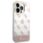 Guess GUHCP14LHG4MHP iPhone 14 Pro 6,1" pink hardcase 4G Pattern Script - imagine 4
