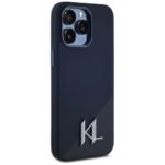 Case Karl Lagerfeld Silicone Shadow Metal Initial MagSafe for iPhone 15 Pro black - imagine 4