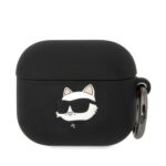 Karl Lagerfeld KLA3RUNCHK AirPods 3 cover black Silicone Choupette Head 3D