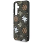 Case Guess 4G Printed Colored Peony Pattern MagSafe to Samsung Galaxy S25 brown - imagine 5