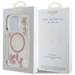 Case Guess Resin Flowers MagSafe for iPhone 16 Pro Max pink - imagine 8