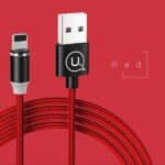 USAMS U-Sure Magnetic Lightning Cable 1m 2.1A Braided red SJ292USB02 (US-SJ292)