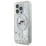 Karl Lagerfeld KLHMP16LLGKCSGH iPhone16 Pro 6.3" hardcase transparent Liquid Glitter Karl&Choupette - imagine 2