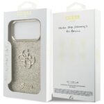 Guess Fixed Glitter Big 4G Metal Frame case for iPhone 17 Pro Max gold - imagine 8