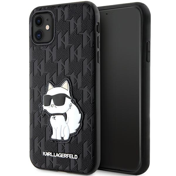 cps-4aecaa1a593e90e9e81e86fe4827a51d-2025-12-06-17-13-18 Karl Lagerfeld KLHCN61SAKHPCK iPhone 11/ Xr 6.1" black Saffiano Monogram Choupette - imagine 1