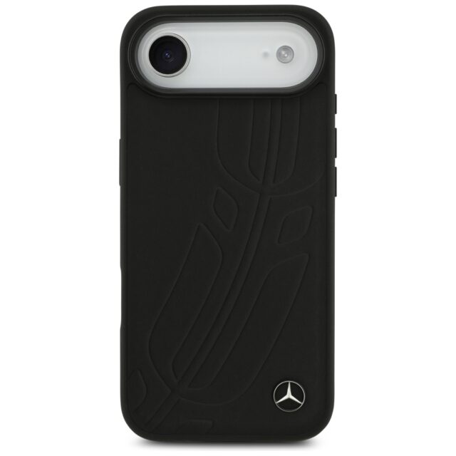 Mercedes Leather Large Laurel Leave MagSafe Case for iPhone Air Black - imagine 3