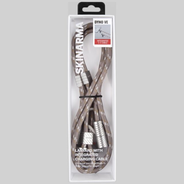 Universal phone lanyard cable 2in1 Skinarma Dyno Ve USB-C/USB-C beige - imagine 7