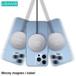 USAMS magnetic wireless charger 15W aluminium black CD183CDX01 - imagine 4