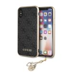 Guess GUHCPXGF4GGR iPhone X/Xs grey hard case 4G Charms Collection
