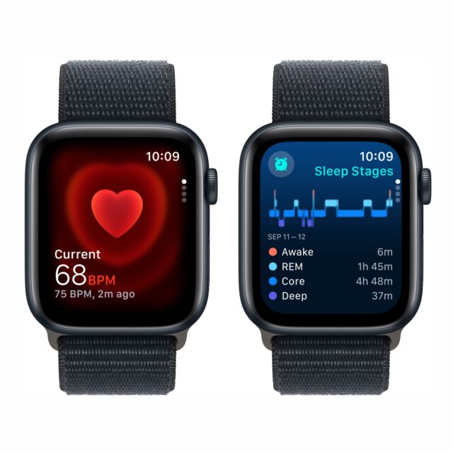 Apple Watch SE 2nd Gen GPS 44mm Midnight Aluminium Case Midnight Sport Loop | Smartwatch | - imagine 3