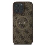 Guess GUHMP16LG4GFRW iPhone 16 Pro 6.3" brown hardcase 4G Ring Classic Logo MagSafe - imagine 3