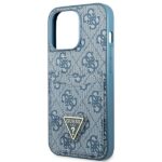 Guess GUHCP13XP4TPB iPhone 13 Pro Max 6,7" blue hardcase 4G Triangle Logo Cardslot - imagine 6