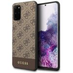Guess GUHCS67G4GLBR S20+ G985 brown hard case 4G Stripe Collection