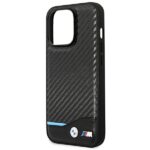 BMW BMHCP14L22NBCK iPhone 14 Pro 6,1" black Leather Carbon - imagine 6