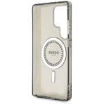 Case Guess Rhinestones Printed Classic Logo MagSafe Samsung Galaxy S25 Ultra black - imagine 7