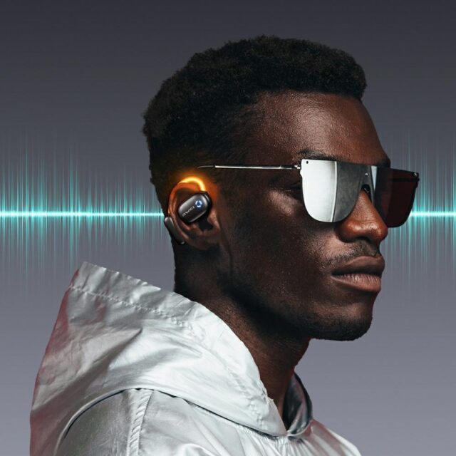 AWEI Bluetooth headphones 5.4 TZ13 ANC + docking station black - imagine 5