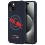 Case Red Bull HC Silicone ORBR20 Logo Red Lining for iPhone 15 MagSafe navy blue