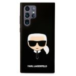 Karl Lagerfeld KLHCS22LSLKHBK S22 Ultra S908  black hardcase Silicone Karl`s Head - imagine 3