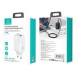 USAMS wall charger 1xUSB-C+1xUSB T47 65W (only head) PD Fast Charging Super Si white CC153TC02 (US-C - imagine 8