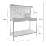 Extralink Workbench with Drawer 120x60x150cm - imagine 5