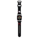 Hello Kitty Strap HKAWMSCHBLK Apple Watch 38/40/41mm Black Strap Silicone Kitty Head