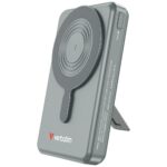 Powerbank Verbatim Charge n Go 10000mAh with stand Magnetic Wireless TFT display 2xUSB-C cable grey