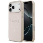 Guess Saffiano Classic Logo MagSafe Case for iPhone 17 Pro Max Pink