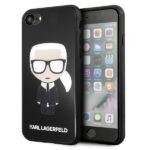Karl Lagerfeld KLHCI8DLFKBK iPhone 7/8SE 2020 / SE 2022 black hard case Iconic Karl Glitter