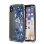 Guess GUHCPXGLUFLBL iPhone X purple hard case Glitter Liquid
