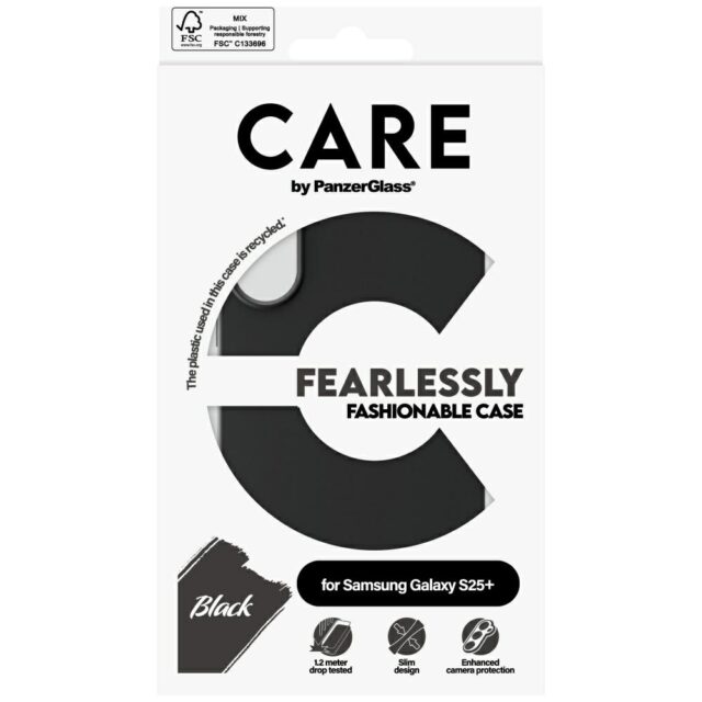 CARE by PanzerGlass Fashion Case for Samsung Galaxy S25+ Black - imagine 4