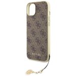 Guess GUHCP15MGF4GBR iPhone 15 Plus / 14 Plus 6.7" brown hardcase 4G Charms Collection - imagine 6