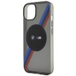 BMW BMHMP14SHDTK case iPhone 14 / 15 / 13 6.1" gray Tricolor Stripes MagSafe - imagine 6