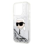 Karl Lagerfeld KLHCP14LLNKHCH iPhone 14 Pro 6,1" silver hardcase Glitter Karl Head - imagine 6