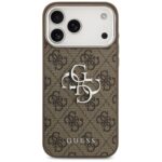 Case Guess 4G Big 4G Classic Logo for  iPhone 17 Pro Max brown silver - imagine 3