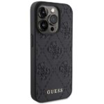 Guess GUHCP15XP4EPMK iPhone 15 Pro Max 6.7" black hardcase Leather 4G Stamped - imagine 4