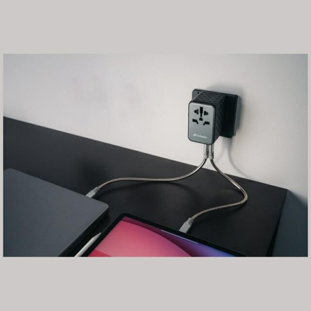 Verbatim Travel Adapter EU/UK/US GaN 2xUSB-A/2xUSB-C PD 100W UTA-06 black 32121 - imagine 5
