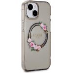 Guess GUHMP15SHFWFCK iPhone 15 / 14 / 13 6.1" black hardcase IML Flowers Wreatch MagSafe - imagine 4