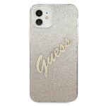 Guess GUHCP12SPCUGLSGO iPhone 12 mini 5,4" gold hardcase Glitter Gradient Script - imagine 3