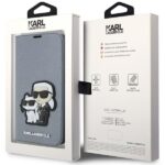 Karl Lagerfeld KLBKP14XSANKCPG iPhone 14 Pro Max 6.7" bookcase silver Saffiano Karl & Choupet - imagine 7