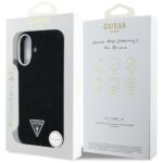 Case Guess Denim Triangle Logo MagSafe for iPhone 16 black - imagine 8