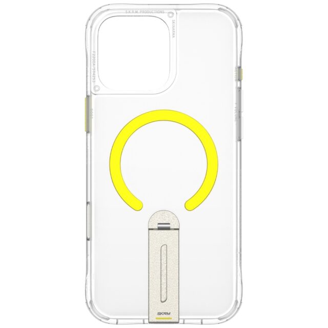 Case Skinarma Helix for iPhone 16 Pro Max Magnetic Charging 360 Rotating Stand transparent - imagine 4