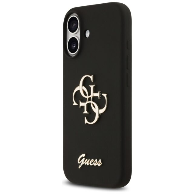 Guess Silicone Big 4G Script case for iPhone 17 black - imagine 2